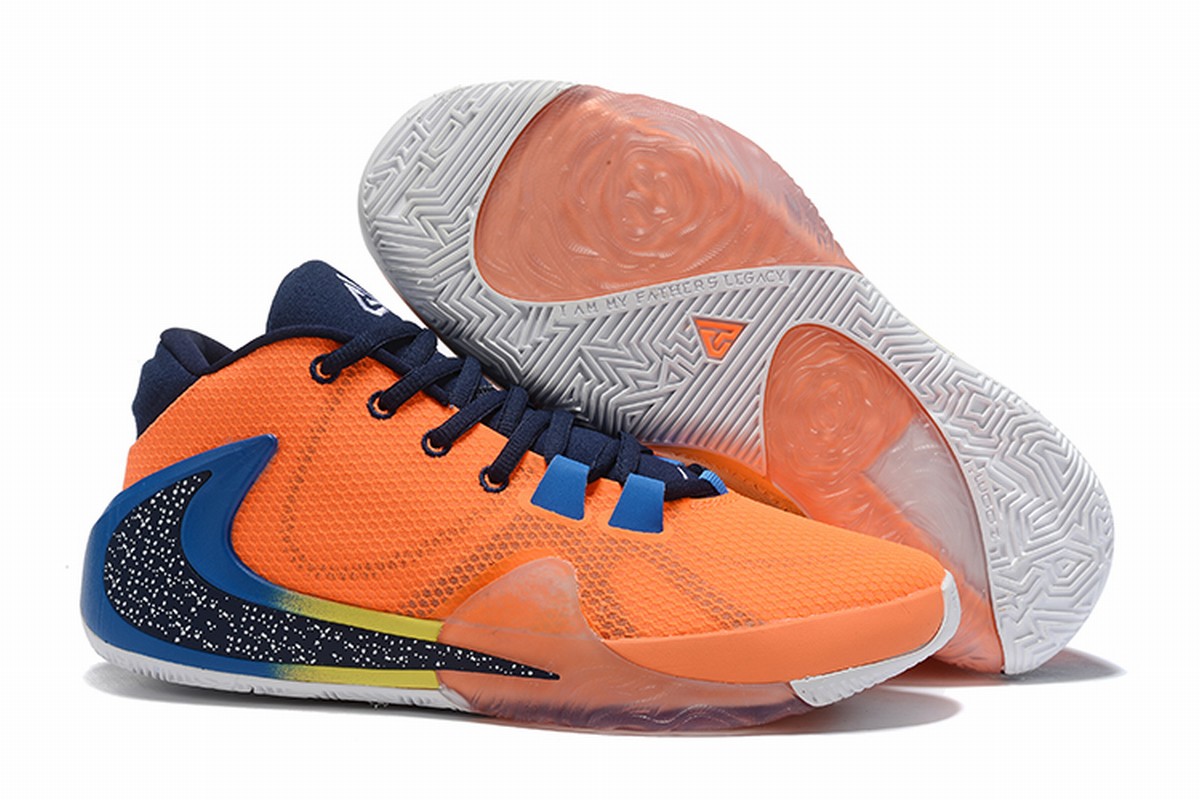 Nike Giannis Antetokounmpo 1 Shoes Orange Blue
